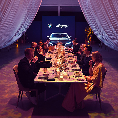BMW Skytop gala dinner stage in Dubai
