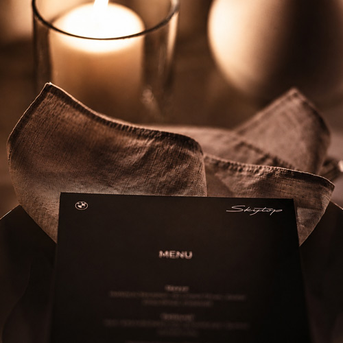 BMW Skytop gala dinner setup in Dubai
